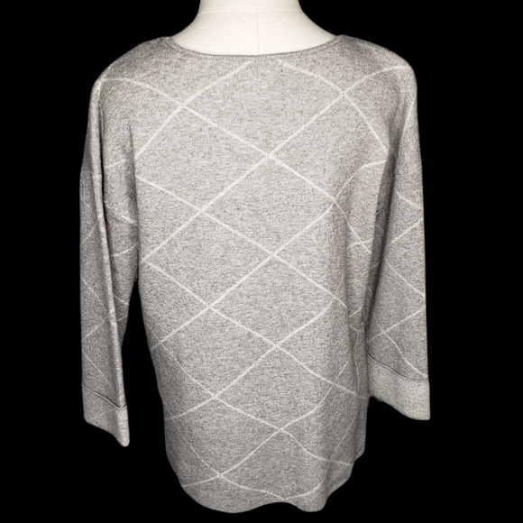 Cynthia Rowley Viscose Blend Diamond Preppy Pullover Super Soft Sweater E… - Picture 6 of 11